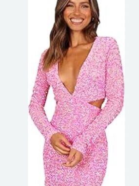 Petal & Pup Hot Pink Sequin Party Dress